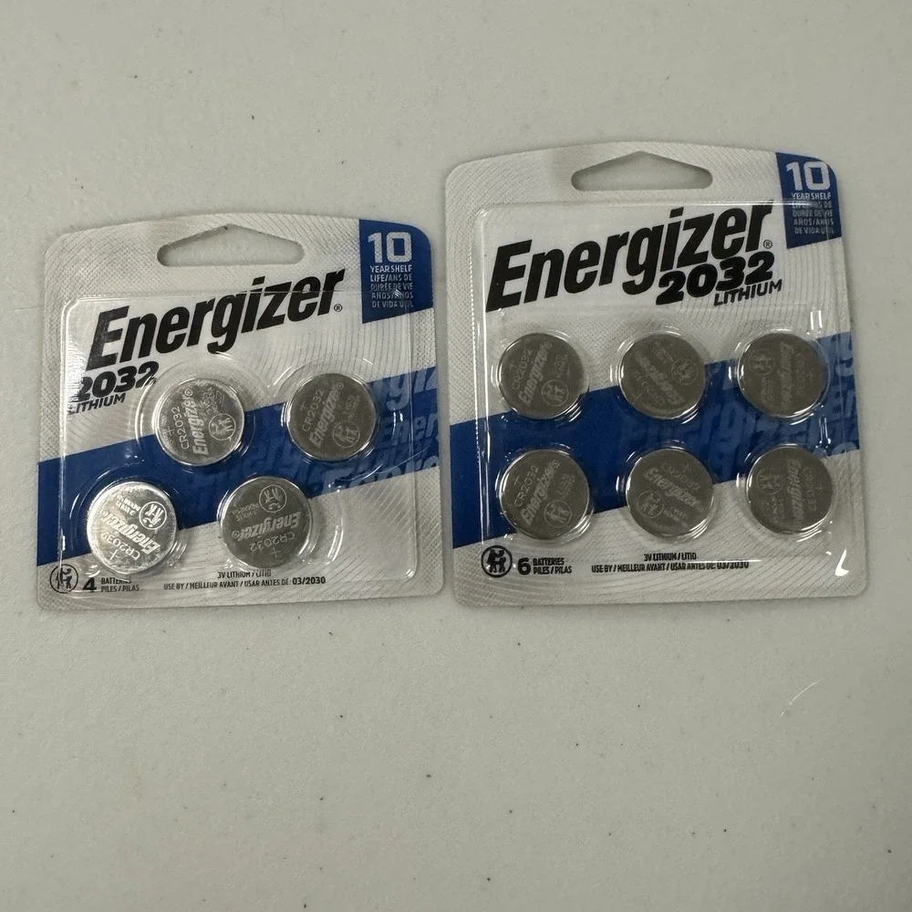 2 6pk Energizer 3v Lithium Batteries 2032 - 10 Batteries total 03/2030